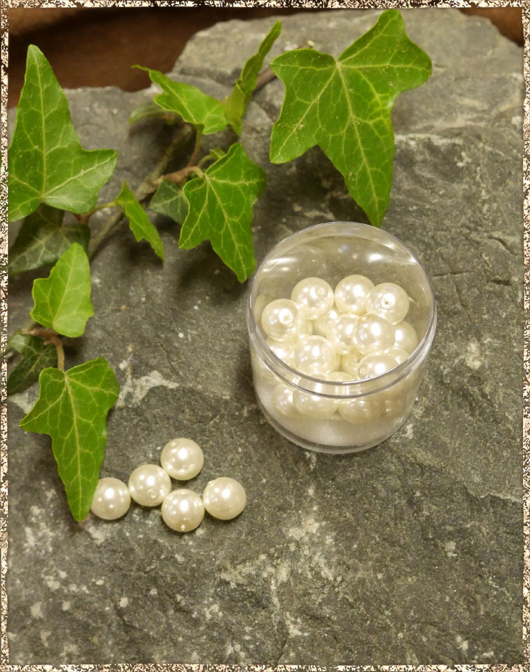 Perlen elfenbein 10 mm